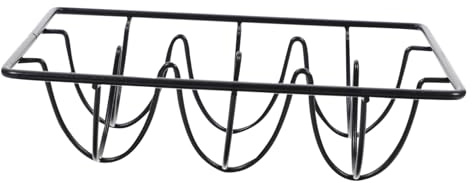 EPIGEIST Eierhalter aus Metall mit 6 Fächern, Schwarz, 18x12x3,8cm | Draht Design, für Küche und Esszimmer, zur Aufbewahrung von Eiern, Kompakte Form