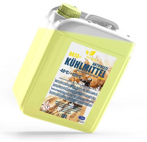 DTP-SOFT Kühlerfrostschutz 10 L Gelb AG13+ bis -40°C - Advanced Antifreeze Kühlmittel für Benzin und Diesel Motoren - Frostschutz mit Korrosionsschutz für alle Fahrzeugtypen