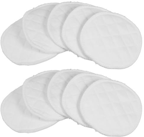 Coppette Assorbilatte Lavabili 10 Pezzi Cotone 12 Strati Bianche | Gravidanza e Allattamento, Design Semplice ed Elegante, Riutilizzabili e Preveniredite