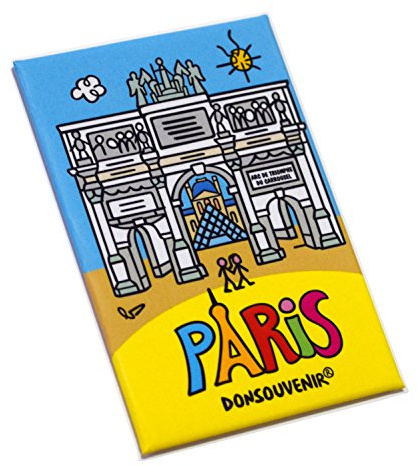 Magnet Paris · Modell: TRIUMPHBOGEN des KARUSSELLS des LOUVRE. Magnet DER KÜHLSCHRANK. DONSOUVENIR.
