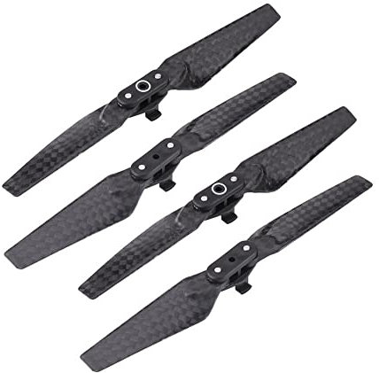 Dilwe Propeller für Spark, Kohlefaser - 2X CW & 2X CCW - Schnellspanner - Faltbare - Widerstand gegen starken Wind, 2 Paare, schwarz, Verformungsmodell
