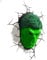 jiejieyang Marvel Avengers LED Wall Lamp, Bedroom Living Room 3D Creative Light, Ironman, Green, Polycarbonate, Wood