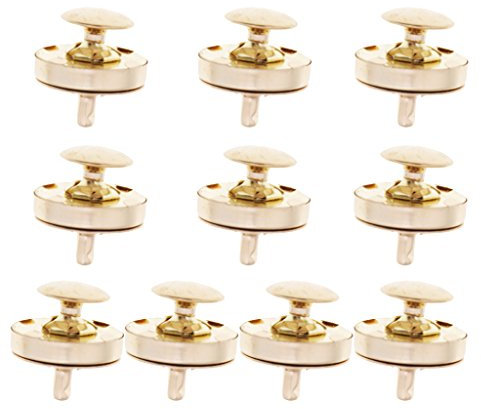 Fermetures et Boutons pour Fermetures à Boutons Magnétiques et Ensembles Rivets Doubles pour Sacs, Or 18mm