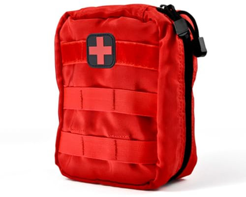 Medizinische Tasche, weich, Notfallbehandlung, Medizintasche, 100D Oxford, medizinische Tasche, für Reisen, Camping, Fahrrad (rot)