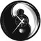 Instant Karma Clocks Wanduhr aus Vinyl Schallplattenuhr mit Yin Yang Boho Mandala Hamsa Motiv Modern Deko