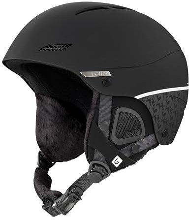 Bollé - Juliet, No Lens Reference, Medium, Snow Helmets, Feminine, Adult |Black Matte and White Pearl Matte