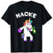 Einhorn Hacke Dicht Party Malle Sauf JGA Poltern Unicorn T-Shirt