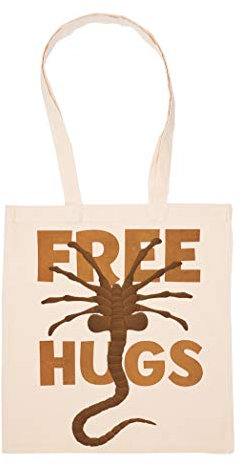 Hopestly Free Hugs Alien Tasche Wiederverwendbar Einkaufen Lebensmittel Baumwolltuch Tote Reusable Shopping Bag