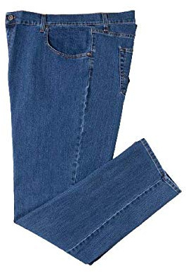 Jeans Holiday Roses Stone Wash Scuro Leggero Taglie Forti (70)