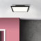 Lightbox LED Panel Deckenleuchte - Deckenlampe, 30x30cm, 18 Watt, kaltweißes Licht 2340 Lumen, 4000 Kelvin, Metall/Kunststoff, Schwarz