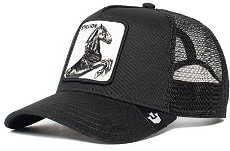 Goorin Bros. Unisex-Erwachsene The Farm Original Core Adjustable Snapback Trucker Hat Baseballkappe, Schwarz (der Hengst), Einheitsgröße