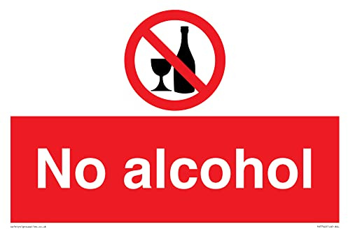 Schild mit Aufschrift No Alcohol, 300 x 200 mm, A4L