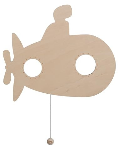 Baby's Only - Baby Wandlampe - U-Boot - Wandleuchte für Babyzimmer - Nachtlampe mit batterie für Kinderzimmer - FSC-Gütezeichen Holzlampe - 25000 Brennstunden - Wandlampe bemalbar