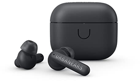 Urbanears Boo Tip True Wireless Kopfhörer, 30 Stunden Spielzeit, IPX4-bewertet als wasserfest – Anthrazitschwarz, klein Mittel Groß, 1006192