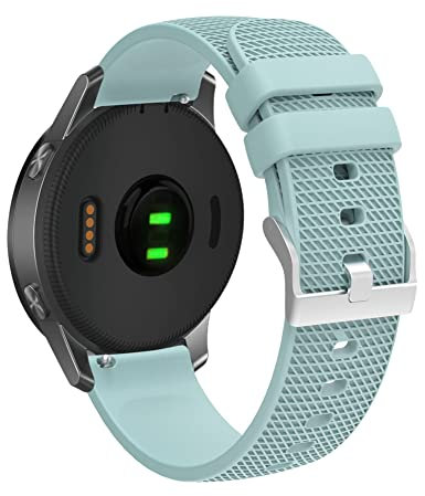 Axcellent Silicone Bracelet pour Garmin Vivoactive 4S / Venu 2S / Vivomove 3S, Mou Sport 18mm Quick Release Étanche Bracelet de remplacement pour Fossil Women's Gen 6 / Gen 5E