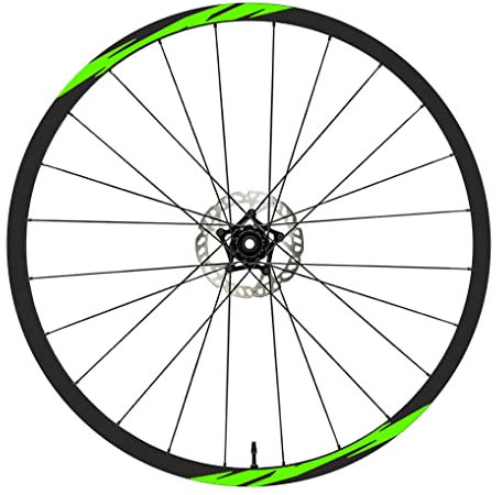 DualColorStampe Aufkleber kompatibel mit Scott Felgen 26 Zoll – 27,5 Zoll – 28 – 29 Zoll – MTB-Bike Stickers – B0020 (27,5 Zoll, fluoreszierendes Grün)