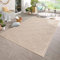 Carpetsale24 In- & Outdoor Teppich Wetterfest 240 x 340 cm Sisal Optik Beige - Teppich Waschbar, Wasserfest, Pflegeleicht und Flachgewebe - Ideal für Balkon, Garten, Terrasse und als Küchenteppich