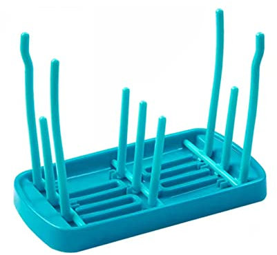 YiJPXinADZ Foldable Baby Bottle Drying Rack & Drainer, Detachable Holder with Water Tray for Bottles, Teats, Cups & Breast Pump Parts - Space-Saving Drain Station
