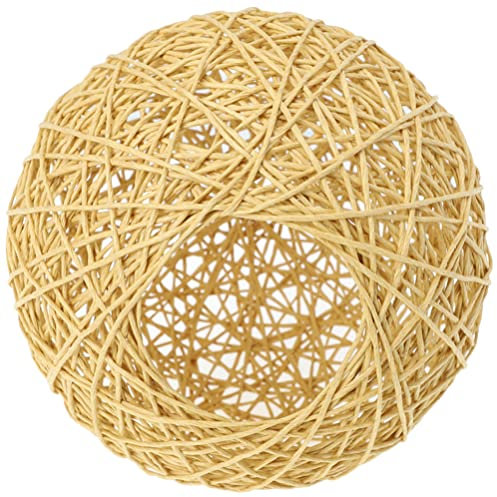OSALADI Woven Lampenschirm Für Hängelampe Rustikaler Lampenschirm Aus Geflochtenem Material Für Wohnraum Hotel Und Restaurant Schafft Eine Gemütliche Atmosphäre Und Sanftes Licht