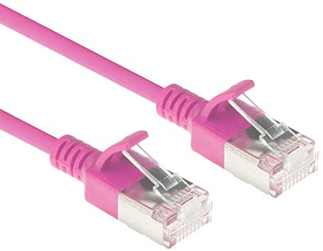 ACT CAT6a LAN Kabel Dünn 3.8mm, U/FTP LSZH, 7M, Rose –DC7407