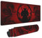 Japanese Samurai Bushido Cool Anime Red and Black Dragon Mouse Pad Long Extended XL Mousepad Desk Pad Gaming Pc Desktop Large Rubber Mice Pads Stitched Edges 31.5'' X 11.8''