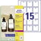 AVERY Zweckform T1002-10 stabile Anhänger 150 Stück inkl. Schnüre (50x50mm auf A4, beidseitig bedruckbare Produktanhänger, extra feine Perforation, Geschenkanhänger, Preisanhänger) Karton 185g, weiß