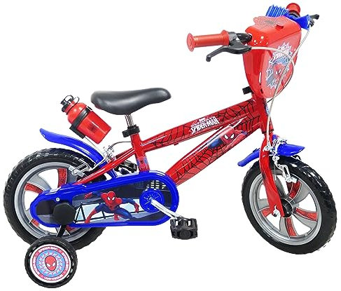 albri Unisex – Erwachsene Bicicletta Da 12 Pollici Di Spiderman Zoll Fahrrad, rot