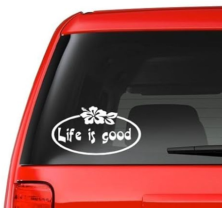 Life is Good D122 Autoaufkleber Sticker Aufkleber 15 cm | Selbstklebende Folie für Fahrzeug und glatte Oberflächen