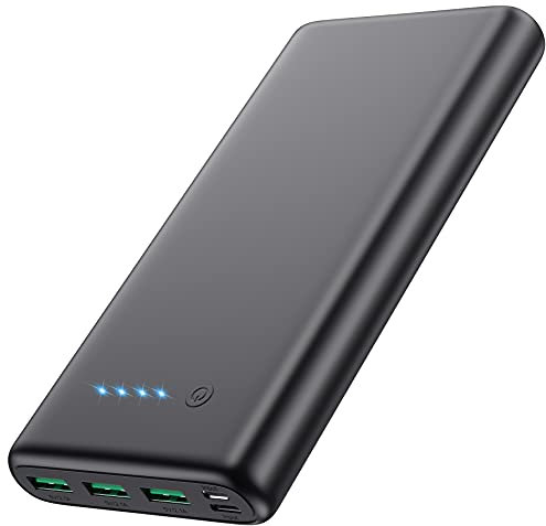 Batterie Externe 26800mAh, Power Bank Charge Rapide 5V/3A Chargeur Portable USB C avec 4 Sorties & 2 Entrées, Affichage 4 LED Batterie Portable pour iPhone 16/15/14/13, Samsung Android Phone etc.