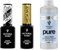 Victoria Vynn Bundle: Top Gel Polish Unblue No Wipe 15 ml, Mega Base Clear 8 ml & Pure Duo Prep 1000 ml - Perfect Manicure and Care