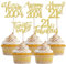 e 2003 Cupcake Toppers Glitter Happy 21st Twenty-one Awesome Since 2003 Cupcake Picks 21 Fabulous Cake Decorations for 21st Birthday Wedding Anniversary Party Supplies Gold