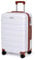TANTOMI Koffer Groß, Reisekoffer Hartschalenkoffer, Koffer & Trolley mit Passwortsperre, Hartschale Suitcase mit 4 Rollen(Weiß/Braun)