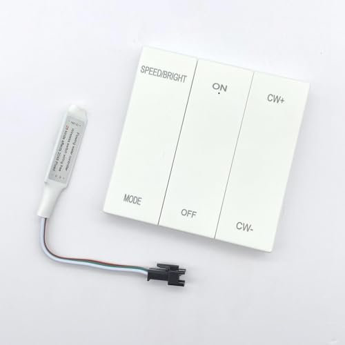 LEDKIA LIGHTING Controller Dimmer für digitale LED-Streifen 12/24 V DC + RF-Fernbedienung 6 Tasten Einfarbig
