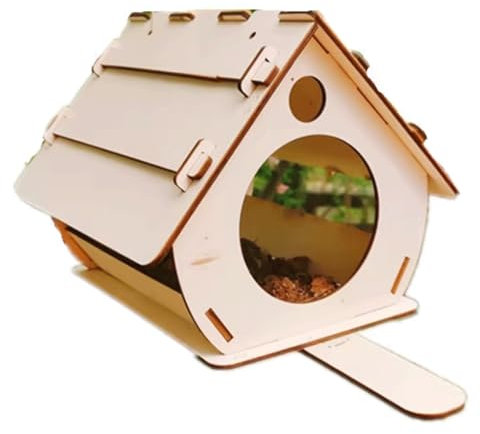 Vogelfütterer DIY Wildvogel-Futterspender, Vogelfutterspender, zusammengebaut, Outdoor-Vögel, Kantine, Vogelhaus, Gartenanhänger für Garten, Hof, Terrasse, Hinterhof