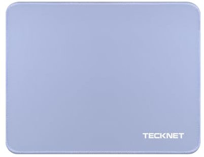 TECKNET Mauspad, 280 x 210 mm Gaming Mousepad mit Wasserdicht und Rutschfester Gummi für PC-Büro, Arbeit, Gaming, Studium, Laptop, Computer, Zuhause-grau Blau