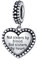 Wedanor Charme Schwesterherz baumelt Charms-Anhänger 925 Sterling Silber Charm Bead Pendant für Europäische Armbänder und Halsketten