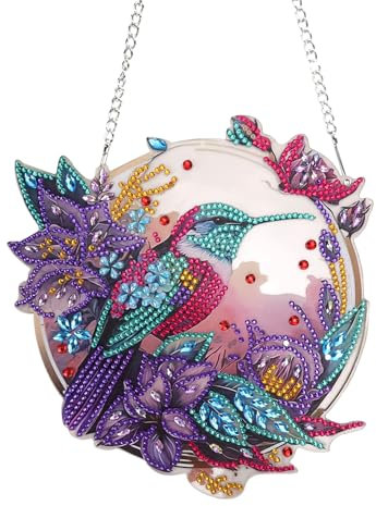 GADITIEK Diamond Painting Kolibri, Diamond Painting für Kinder, Diamond Painting Set erwachsene, Diamond Painting Aufsteller, Diamond Painting Deko, 5D Diamant Painting Bilde