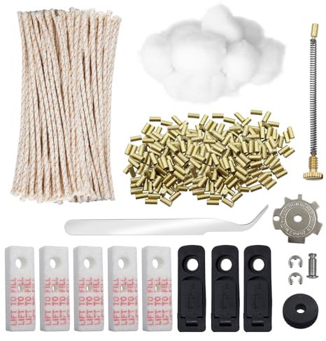 Universelles Feuerzeug Zubehör Set,Ersatz Reparaturteil Paket für Feuerzeug,inkl Feuersteine,Watte,Docht,Dichtung Filz,Schraubenfeder, Pinzette,Schraubendreher für Zippo Den Meisten Feuerzeugen