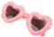 minkissy Herz Sonnenbrille Für Strand Disco UV Abschlussball Lustige Rave Form Party Funky Brille Damenbrille Coole Brille Trendige Sonnenbrille Retro Sonnenbrille Herz Brille