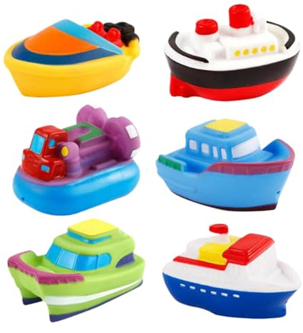 Bateau de baignoire, jouet aquatique, jouet pour enfant pour baignoire et piscine, ensemble de 6 jouets de bain