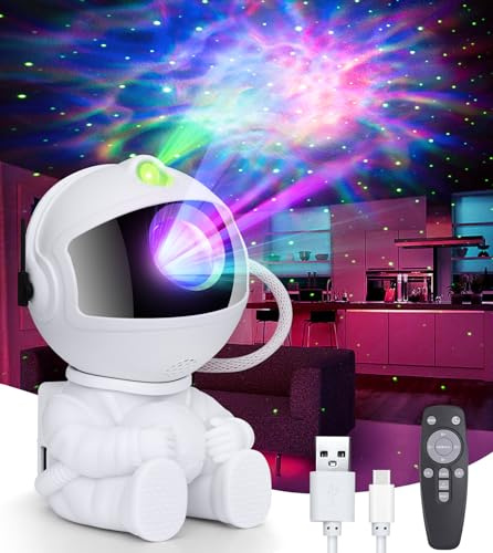 Astronaut Galaxy Projector, LED Starry Night Light for Bedroom, Astronaut Nebula Timer & Remote 360° Adjustable Spaceman Buddy Projector Night Light, Gifts for Kids & Adults, Room Decor Aesthetic