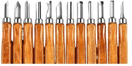 12 Pz/set Manico In Legno Intaglio Scalpello Bisturi Strumenti Set Taglierina Coltello Kit Di Utensili Manuali