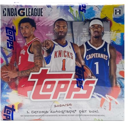 Topps G Leauge 2024 2025 Hobby Box Basketball NBA & Card Up Sleeve