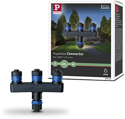 Paulmann Beleuchtungssystem Plug&Shine 3fach-Verteiler 93929 Schwarz