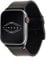 Eternel - Black Carbon Apple Watch Compatible Band 38/40/41 mm Aluminum Space Grey/Midnight Adapters - Handmade French Cowhide Leather - Compatible with all Apple Watch
