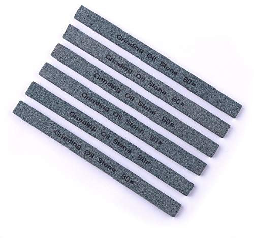 CHEERBRIGHT 80# 6pcs pietra per affilare pietra pietra pietra set di pietra petrolifera kit (15,9 x 0,47 x 0,24 pollici)