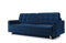 mb-moebel Schlafsofa Kippsofa Sofa Samt mit Schlaffunktion Klappsofa Bettfunktion mit Bettkasten Couchgarnitur Couch Sofagarnitur Schlafcouch 3 Sitzer Gästebett - 229x95x97 cm - Carla (Marineblau)