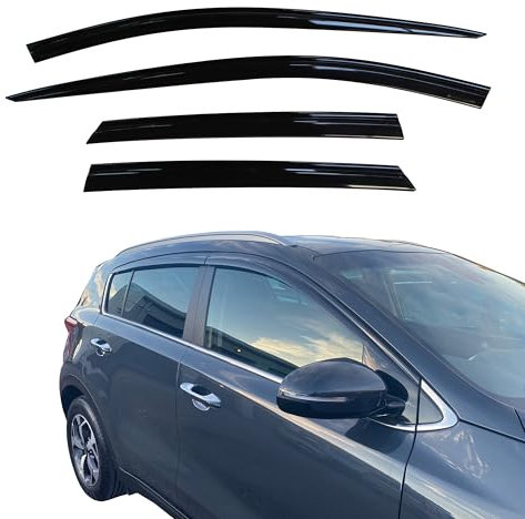 AUTO CLOVER Wind Deflectors Set for Kia Sportage 2016-2021 (4 pieces)