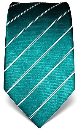 Vincenzo Boretti Herren Krawatte reine Seide gestreift edel Männer-Design zum Hemd mit Anzug für Business Hochzeit 8 cm schmal/breit smaragd