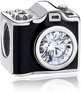 YASHUO Authentic 925 Sterling Silver Capture Life Camera Memory Charm Beads I Love to Travel Charms for Bracelet & Necklace DIY Jewellery